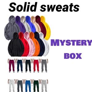 Solid plain color sweatpants shirts mystery box
